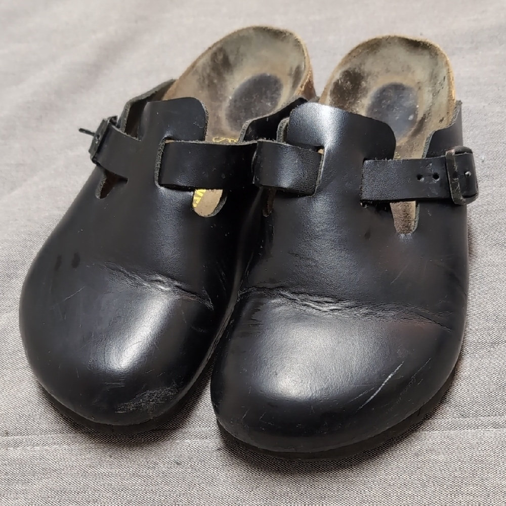 Birkenstock Boston Black Leather